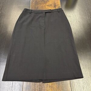 Charter Club Wrap Skirt Black Knee Length Stain Protector Lined  Career Size‎ 8